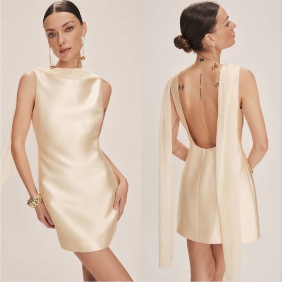 NEW NWT Reformation Ecru Dress Champagne